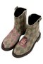 Women's Vegan Leather Green Western Boots - Vulpes Design