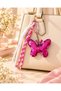 Fuchsia Sequined Butterfly Figured Bag Charm