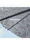 Woven Fabric Lined Glittery Silver Shiny Pearlescent Stain-Resistant Luxury Round Pvc Oilcloth Tablecloth