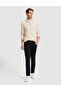 Beige Slim Fit Basic Sweatshirt 50334013-Vr011 - 4
