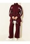 Stripe Detail Design Elastic Waist Double Suit Set - 5