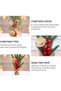 Mini Christmas Tree 3 Pcs Tabletop Artificial Mini Xmas Pine Tree Miniature Pine Christmas Tree with Linen Base for Home Office Room Holiday Decor (ABC-3PCS) - 3
