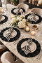 Luxury 6-Piece Black Wavy Form Modern Lux Supla Set – 37 cm - 3