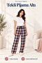 Women's 100% Viscose Single Mixed Color Patterned Pajama Bottoms - (Breathable Fabric)