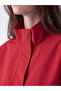 Two Mt Shop Quality Lcw Modest Red High Collar Oversize Women's Raincoat - 3