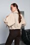 Women's Palermo Fabric Belt Detailed Short Trench Coat - 8