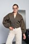 Women's Palermo Fabric Belt Detailed Short Trench Coat - 7