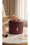 Women's Mirrored Vanity Makeup Bag 19X19×14 Cosmetic Organizer Travel Burgundy* - 3