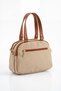 Vx-1431 Women's Faux Leather Adjustable Cross Strap Smart Casual Shoulder and Hand Bag Sand Taba - 3
