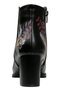 Women's Vegan Leather Black Heeled Bootie - Magic in the Air Design - 5