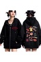 Alex Warren Printed 3 Thread Zipper Cardigan Embossed Oversize
