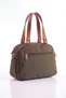 Vx-1431 Women's Faux Leather Adjustable Cross Strap Smart Casual Shoulder and Hand Bag Khaki - 4
