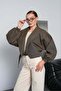 Women's Palermo Fabric Belt Detailed Short Trench Coat - 5