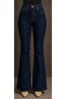 Almira Women's Navy Blue Spanish Flare High Waist Lycra Flare Jeans