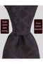 Brown Patterned Black Silk Tie – 8 cm Wide - 2