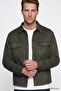 Regular Fit Normal Cut Shirt Collar Pocket Bomber Jacket