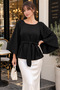 Women's Belted Bat Sleeve Poncho