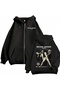 Mj Michael Jackson Printed 3 Thread Zipper Cardigan Embroidered Oversize