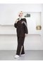 Badehan Stripe Detailed Zippered Trouser Suit-Gs377 Navy Blue - 2