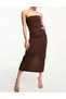Μίντι φόρεμα, καφέ - 2