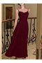 Rochie maxi, vișiniu - 5