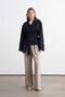 Double-Breasted Short Trench Coat - 2