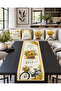 Yellow Sunflower Bicycle and Flower Basket 4-Piece Throw Pillow Cover Runner Set - 2