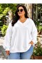 3 Yarn Combed Cotton Plus Size V-Neck Sweatshirt Aow5