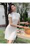 Rochie mini, crem