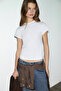Windes Women's Flexible Basic White T-Shirt - 3