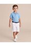 Boys White Plain Belted Shorts - 2