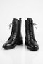 Sesan women's genuine leather ankle boots with side zipper - black - 4