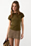 Windes Women's Flexible Basic Khaki T-Shirt