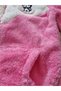 Girl's Plush Cardigan with Hood and Pockets, Soft Winter Pink Cream Color Cardigan Kuromi - 4