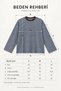 Women's Baby Blue Brown Striped Crew Neck Oversize Sweatshirt - 7