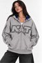 Y2K Nxt Star Printed Zipper Hooded Sweatshirt