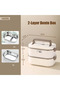 Bento Lunch Box for Kids Adult Portable Insulated Tiffin Box Set 1-3 Tier Stackable Stainless Steel Bento Boxes Leakproof Food Container - 3