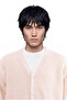 Men's Basic Buttoned Oversize Cardigan Cream - 2
