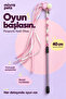 Cat Fishing Rod 40 cm – Interactive Cat Toy with Pom-Pom, Bell, and Ribbon