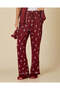 Women Burgundy Character Print Pyjama Set - 3