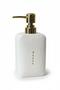 Shiny Surface Porcelain Liquid Soap Dispenser Cream, Gold Pump 300ml - 3