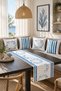 Blue Fish School Marine 4-Piece Throw Pillow Cover Runner Set