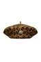 Leopard Patterned Women's Beret Neyyan Stnblk