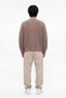 Men's Basic Buttoned Oversize Cardigan Mink - 5