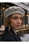 Women's French Painter Wool Felt Beret Gray