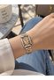ELIORA TRS2125L Women's Analog Watch, Rectangular Case, Two-Tone Stainless Steel, Rose Gold Dial - 6