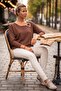 Brown Pool Collar Long Sleeve Casual Knit Sweater with Collar Buckle 60 58 - 7