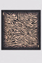Patterned Satin Surface Scarf 90*90 Lnw0004 Black Beige - 6