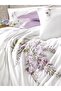 Mita lilac 6-piece embroidered cotton sateen king-size duvet cover set - 2