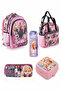 Licensed Premium Primary School Bag + Lunch Box + Pencil Case + Water Bottle + Lunch Container School Set - 3